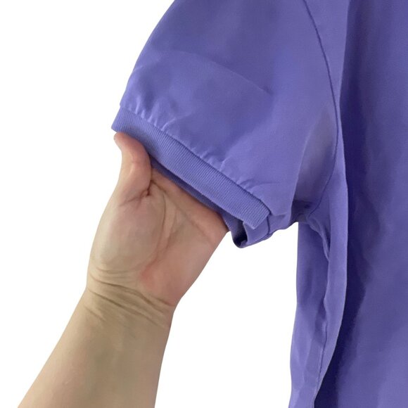Chaps Mens Short Sleeve Polo Shirt L Purple Stretch Cotton Blend Casual Golf - Picture 7 of 8